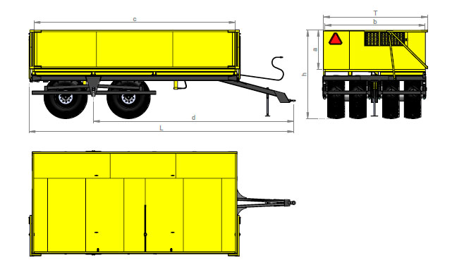 Размеры прицепа для торфа TRL-30F
